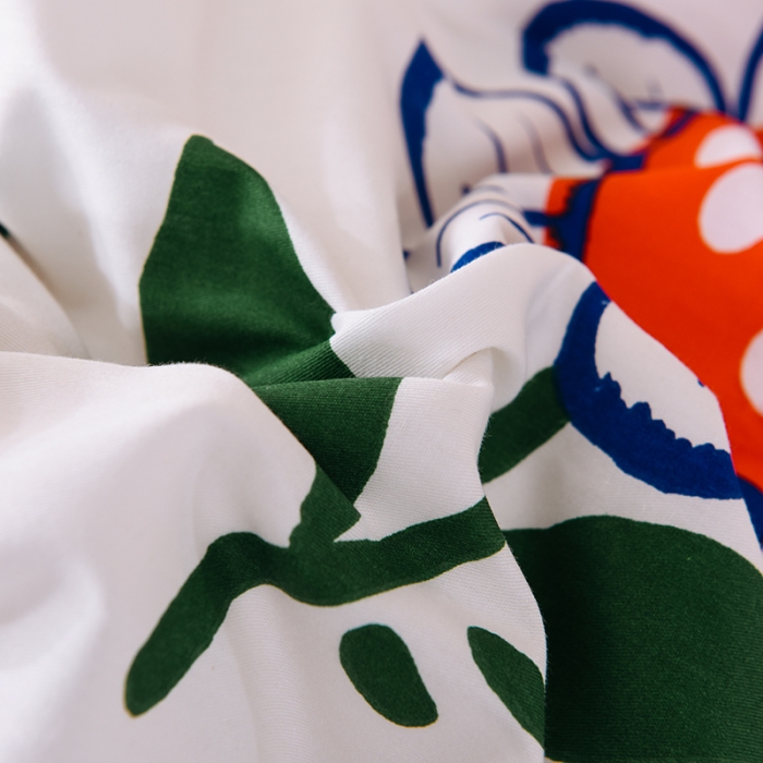 91家纺网 家纺一手货源 找家纺 甜之梦 新款12868全棉定制尺寸印花系列单被套 蝶恋花