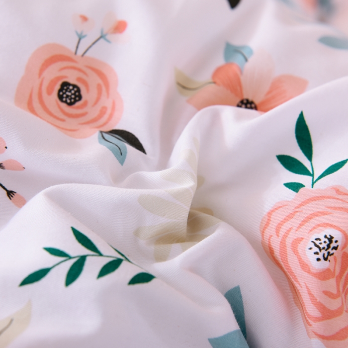 91家纺网 家纺一手货源 找家纺 甜之梦 新款12868全棉定制尺寸印花系列单被套 粉红佳人