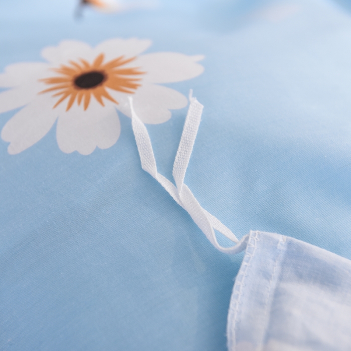 91家纺网 家纺一手货源 找家纺 甜之梦 新款12868全棉定制尺寸印花系列单被套 小雏菊-蓝