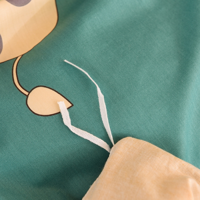 91家纺网 家纺一手货源 找家纺 甜之梦 新款12868全棉定制尺寸印花系列单被套 小鹿精灵绿