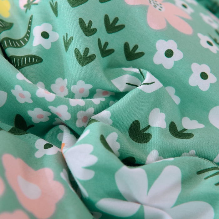 91家纺网 家纺一手货源 找家纺 甜之梦 新款12868全棉定制尺寸印花系列单被套 雨霖铃绿