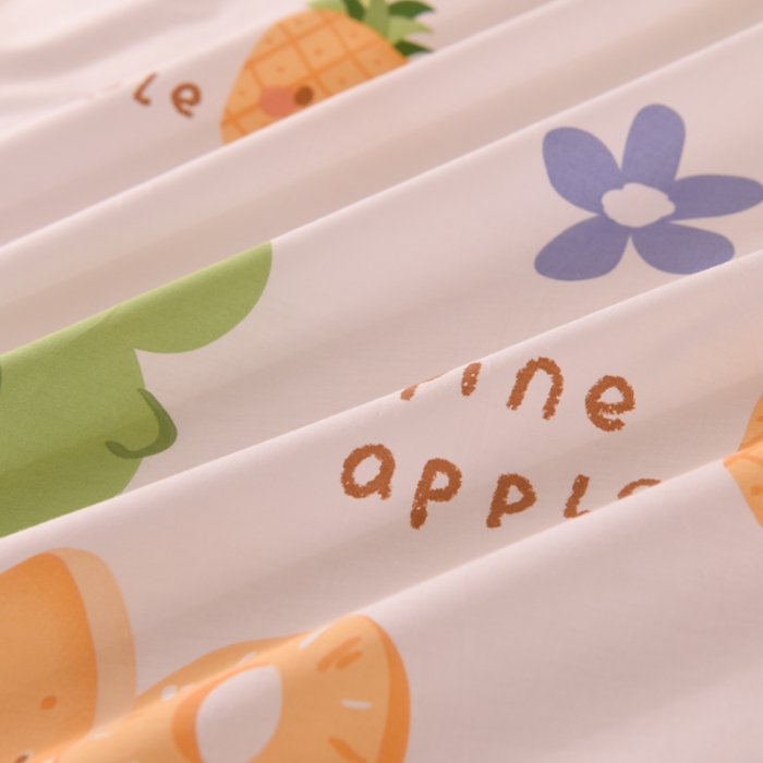 91家纺网 家纺一手货源 找家纺 甜之梦 新款12868全棉定制尺寸印花系列单床单 菠萝萌龙