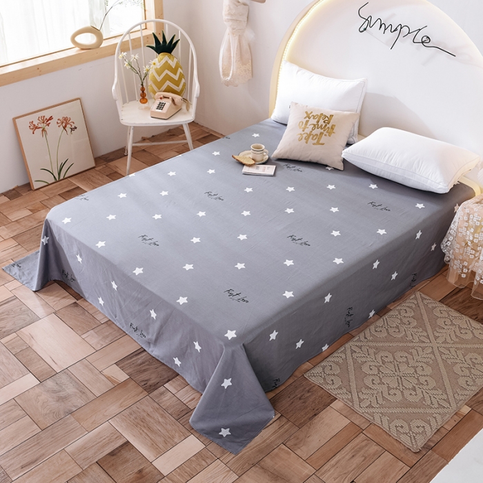 91家纺网 家纺一手货源 找家纺 甜之梦 新款12868全棉定制尺寸印花系列单床单 纯色星空