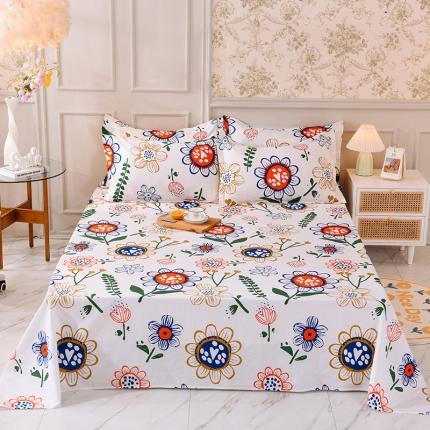 甜之梦 新款12868全棉定制尺寸印花系列单床单 蝶恋花