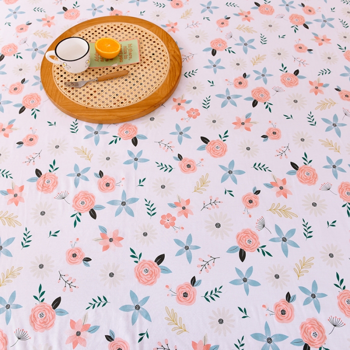 91家纺网 家纺一手货源 找家纺 甜之梦 新款12868全棉定制尺寸印花系列单床单 粉红佳人