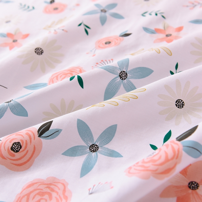 91家纺网 家纺一手货源 找家纺 甜之梦 新款12868全棉定制尺寸印花系列单床单 粉红佳人