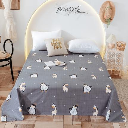 甜之梦 新款12868全棉定制尺寸印花系列单床单 萌企鹅