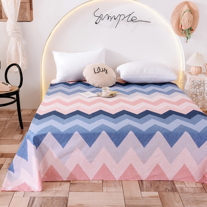 91家纺网 家纺一手货源 找家纺 甜之梦 新款12868全棉定制尺寸印花系列单床单 梦境红