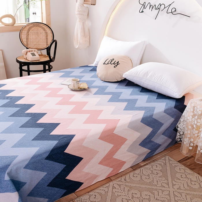 91家纺网 家纺一手货源 找家纺 甜之梦 新款12868全棉定制尺寸印花系列单床单 梦境红