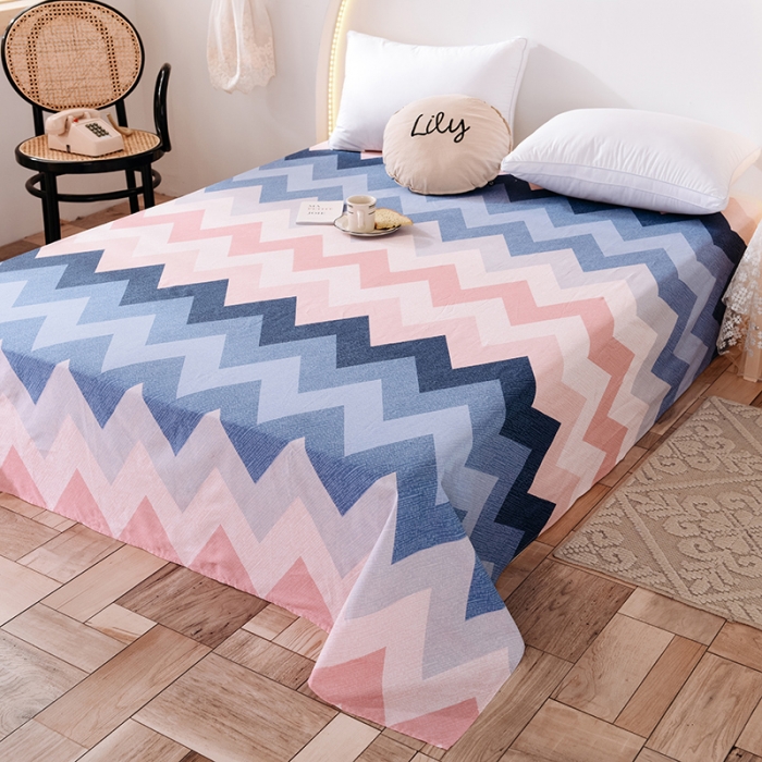 91家纺网 家纺一手货源 找家纺 甜之梦 新款12868全棉定制尺寸印花系列单床单 梦境红