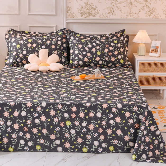 91家纺网 家纺一手货源 找家纺 甜之梦 新款12868全棉定制尺寸印花系列单床单 沁园春