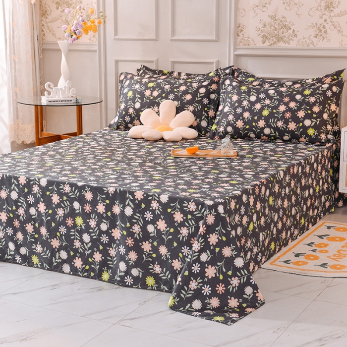 91家纺网 家纺一手货源 找家纺 甜之梦 新款12868全棉定制尺寸印花系列单床单 沁园春