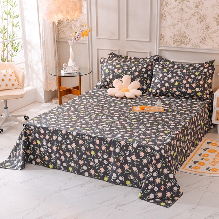 91家纺网 家纺一手货源 找家纺 甜之梦 新款12868全棉定制尺寸印花系列单床单 沁园春