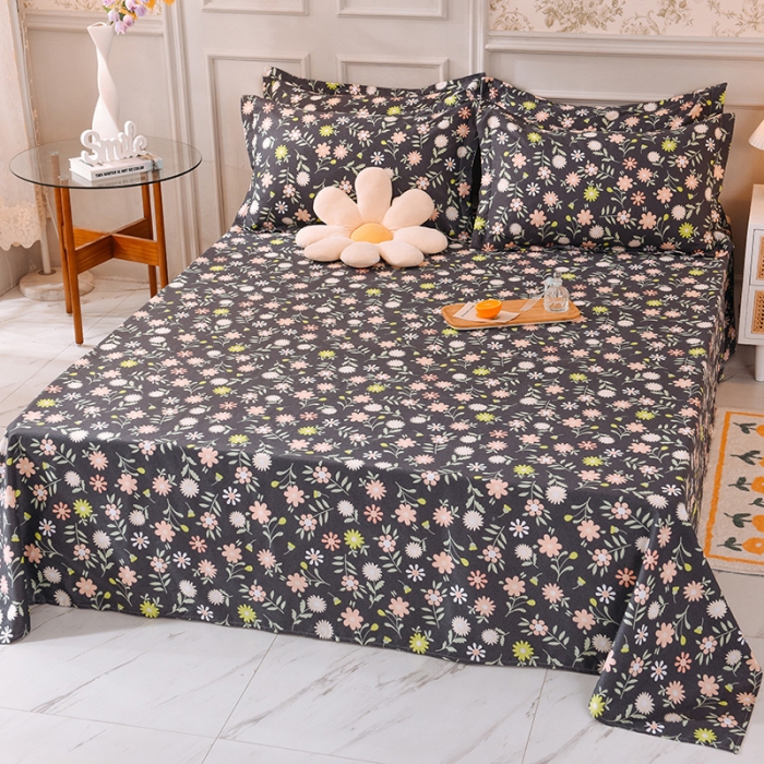 91家纺网 家纺一手货源 找家纺 甜之梦 新款12868全棉定制尺寸印花系列单床单 沁园春