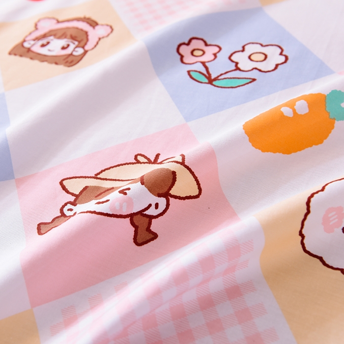 91家纺网 家纺一手货源 找家纺 甜之梦 新款12868全棉定制尺寸印花系列单床单 诗雨恋人