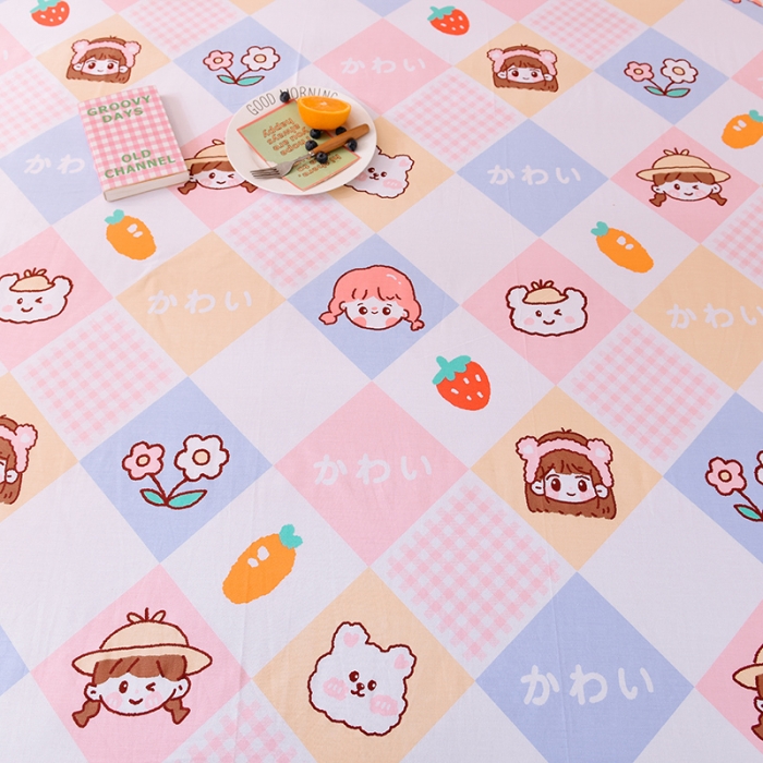 91家纺网 家纺一手货源 找家纺 甜之梦 新款12868全棉定制尺寸印花系列单床单 诗雨恋人