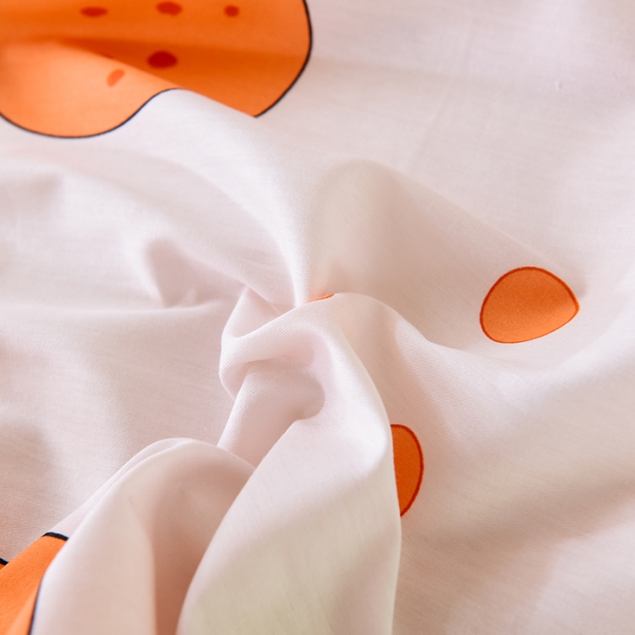 91家纺网 家纺一手货源 找家纺 甜之梦 新款12868全棉定制尺寸印花系列单床单 心想事橙