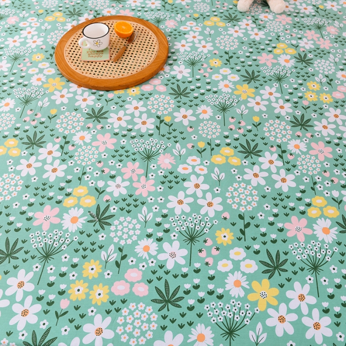 91家纺网 家纺一手货源 找家纺 甜之梦 新款12868全棉定制尺寸印花系列单床单 雨霖铃绿