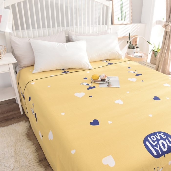 91家纺网 家纺一手货源 找家纺 甜之梦 新款12868全棉定制尺寸印花系列单床单 长颈鹿多多