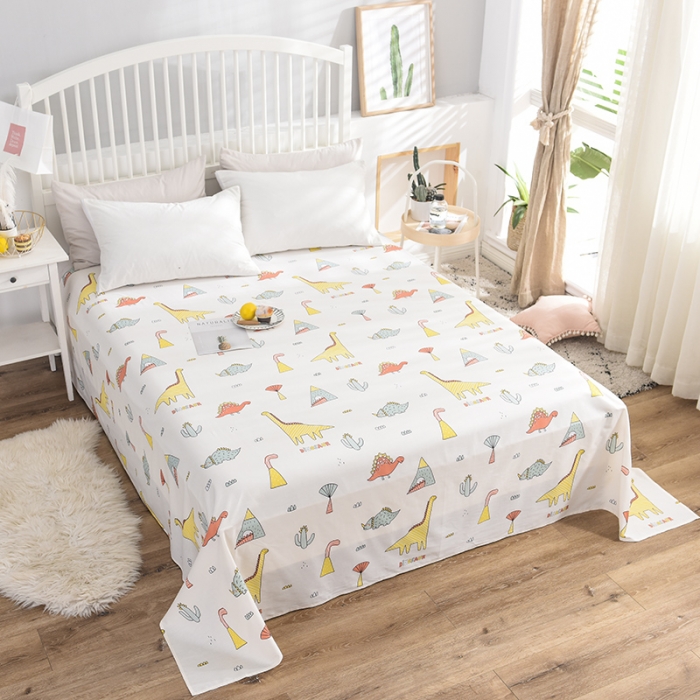 91家纺网 家纺一手货源 找家纺 甜之梦 新款12868全棉定制尺寸印花系列单床单 侏罗纪