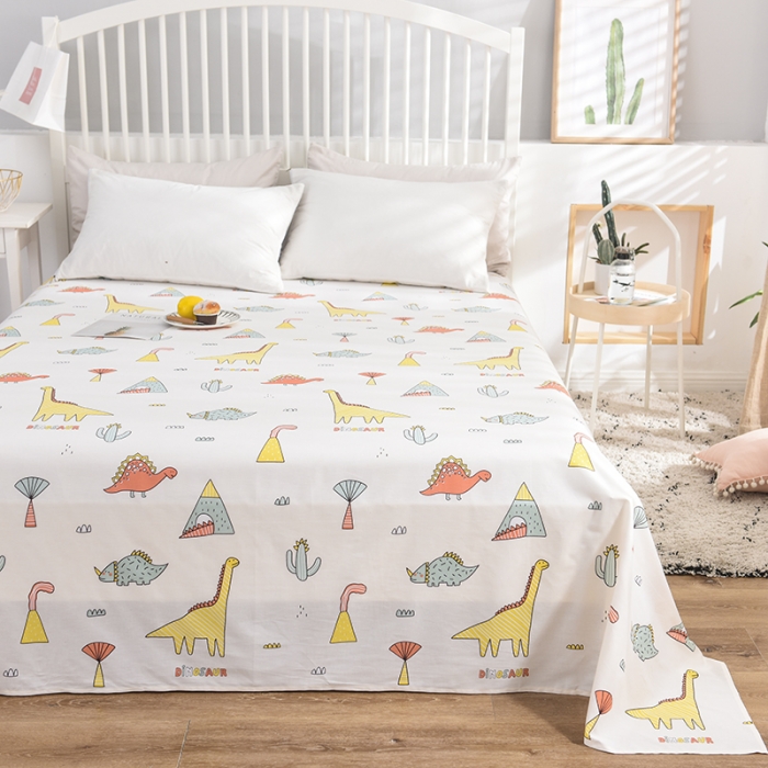 91家纺网 家纺一手货源 找家纺 甜之梦 新款12868全棉定制尺寸印花系列单床单 侏罗纪