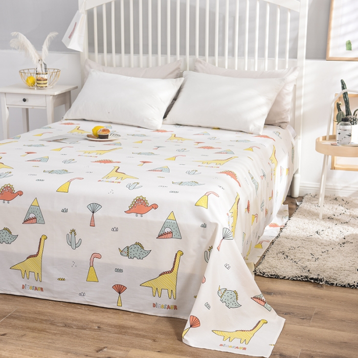 91家纺网 家纺一手货源 找家纺 甜之梦 新款12868全棉定制尺寸印花系列单床单 侏罗纪