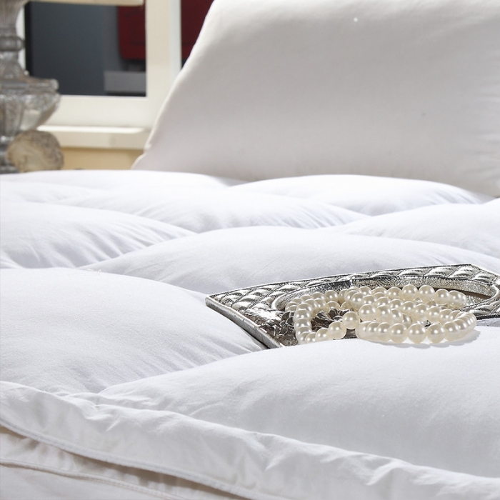 91家纺网 家纺一手货源 找家纺 俏企鹅 2025新款双层凌空床垫 白色