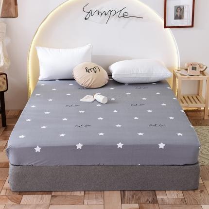 甜之梦 新款12868全棉印花系列单床笠（可接缺角异型） 纯色星空