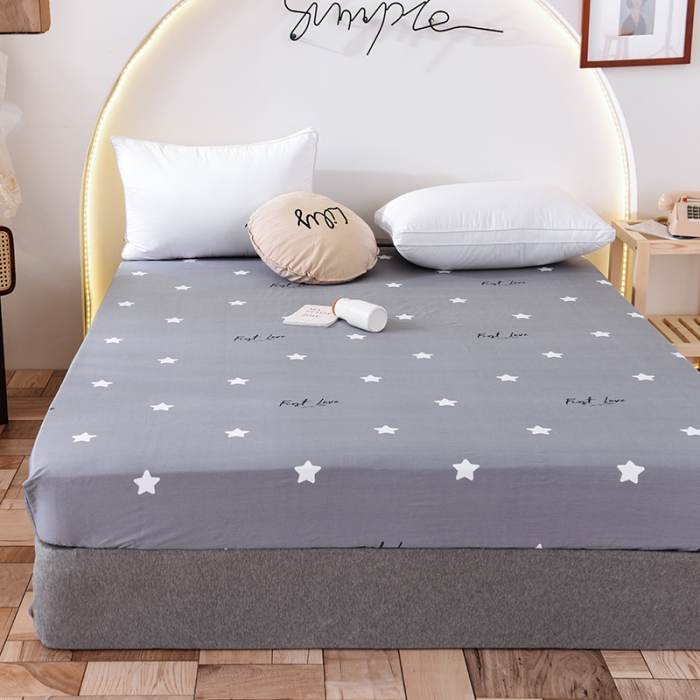 91家纺网 家纺一手货源 找家纺 甜之梦 新款12868全棉印花系列单床笠（可接缺角异型） 纯色星空