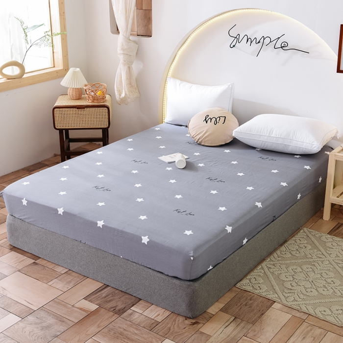 91家纺网 家纺一手货源 找家纺 甜之梦 新款12868全棉印花系列单床笠（可接缺角异型） 纯色星空