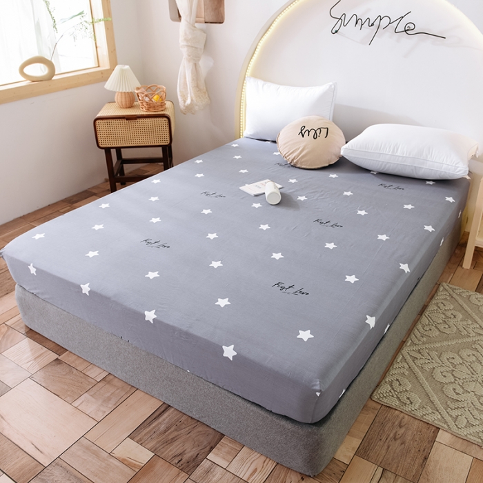 91家纺网 家纺一手货源 找家纺 甜之梦 新款12868全棉印花系列单床笠（可接缺角异型） 纯色星空