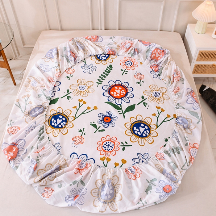 91家纺网 家纺一手货源 找家纺 甜之梦 新款12868全棉印花系列单床笠（可接缺角异型） 蝶恋花