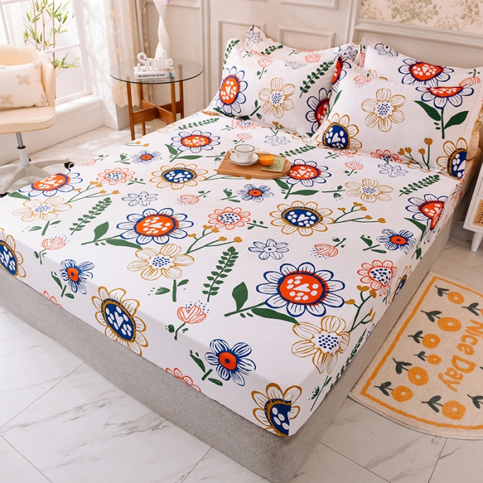 91家纺网 家纺一手货源 找家纺 甜之梦 新款12868全棉印花系列单床笠（可接缺角异型） 蝶恋花