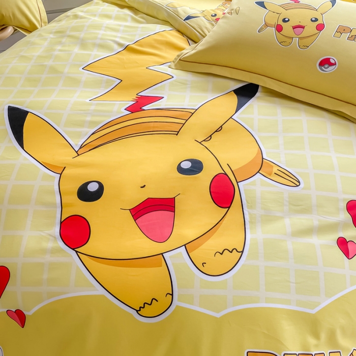 91家纺网 家纺一手货源 找家纺 金爱家 2023新款大版卡通磨毛四件套 爱心