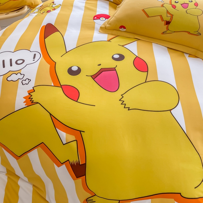 91家纺网 家纺一手货源 找家纺 金爱家 2023新款大版卡通磨毛四件套 闪电