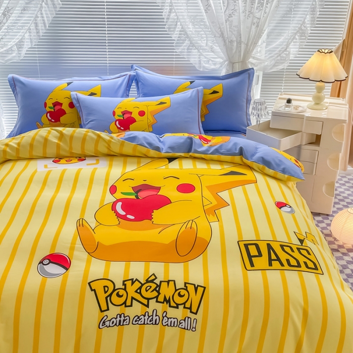 91家纺网 家纺一手货源 找家纺 金爱家 2023新款大版卡通磨毛四件套 贪吃