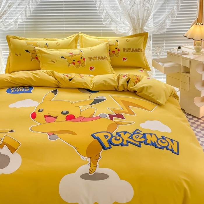 91家纺网 家纺一手货源 找家纺 金爱家 2023新款大版卡通磨毛四件套 淘气