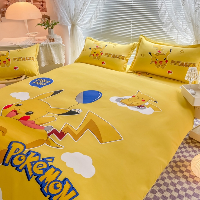 91家纺网 家纺一手货源 找家纺 金爱家 2023新款大版卡通磨毛四件套 淘气