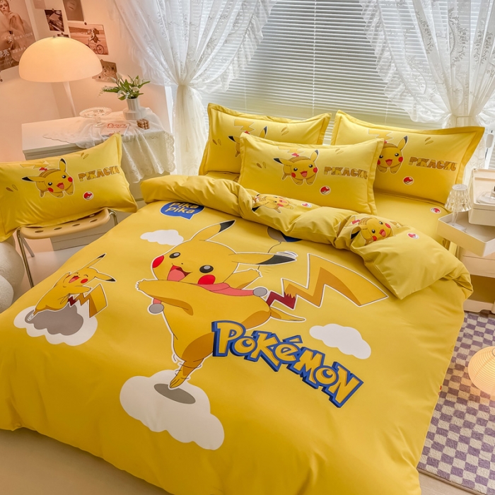 91家纺网 家纺一手货源 找家纺 金爱家 2023新款大版卡通磨毛四件套 淘气