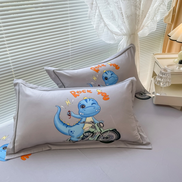 91家纺网 家纺一手货源 找家纺 金爱家 2023新款大版卡通磨毛四件套 快乐至上