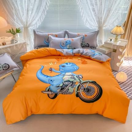 金爱家 2023新款大版卡通磨毛四件套 快乐至上