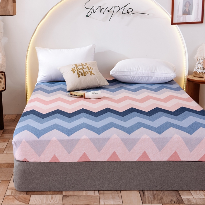 91家纺网 家纺一手货源 找家纺 甜之梦 新款12868全棉印花系列单床笠（可接缺角异型） 梦境红