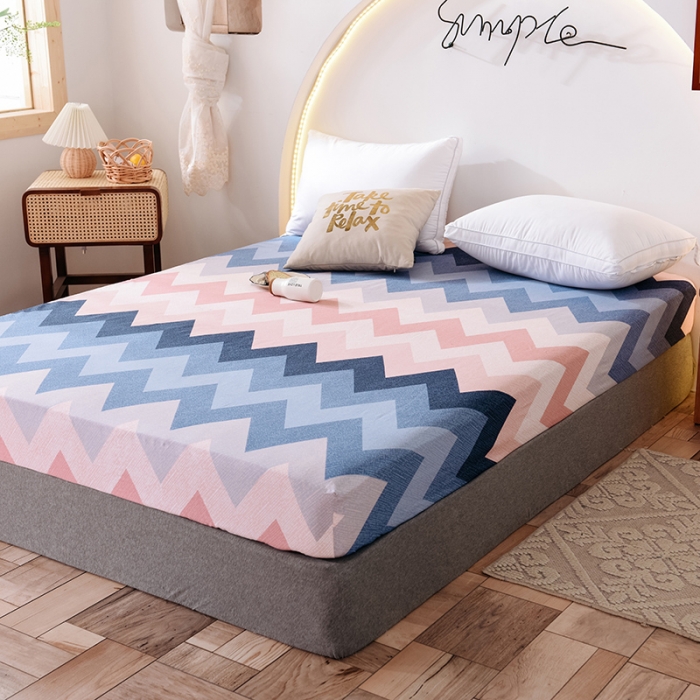 91家纺网 家纺一手货源 找家纺 甜之梦 新款12868全棉印花系列单床笠（可接缺角异型） 梦境红