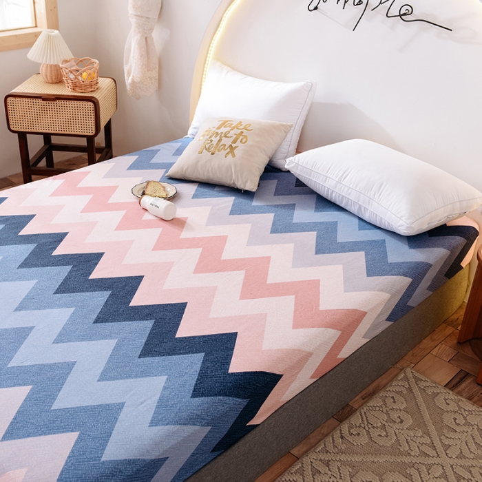 91家纺网 家纺一手货源 找家纺 甜之梦 新款12868全棉印花系列单床笠（可接缺角异型） 梦境红