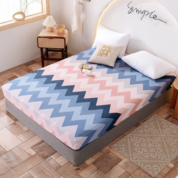 91家纺网 家纺一手货源 找家纺 甜之梦 新款12868全棉印花系列单床笠（可接缺角异型） 梦境红