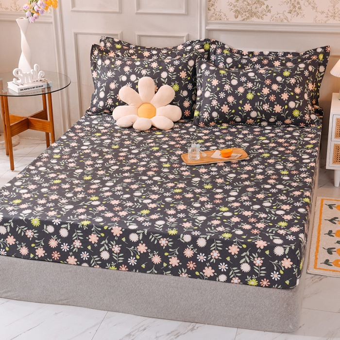 91家纺网 家纺一手货源 找家纺 甜之梦 新款12868全棉印花系列单床笠（可接缺角异型） 沁园春