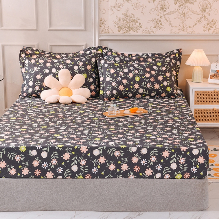 91家纺网 家纺一手货源 找家纺 甜之梦 新款12868全棉印花系列单床笠（可接缺角异型） 沁园春