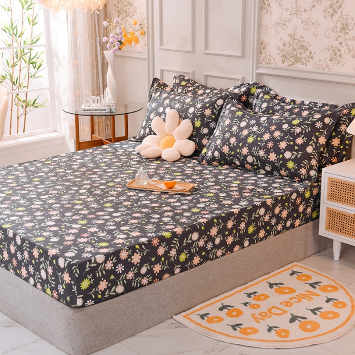 91家纺网 家纺一手货源 找家纺 甜之梦 新款12868全棉印花系列单床笠（可接缺角异型） 沁园春