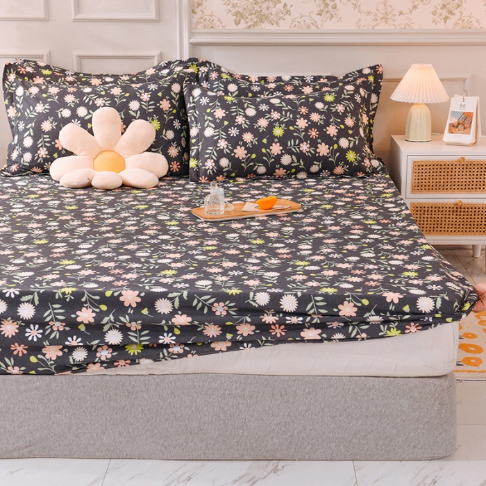 91家纺网 家纺一手货源 找家纺 甜之梦 新款12868全棉印花系列单床笠（可接缺角异型） 沁园春