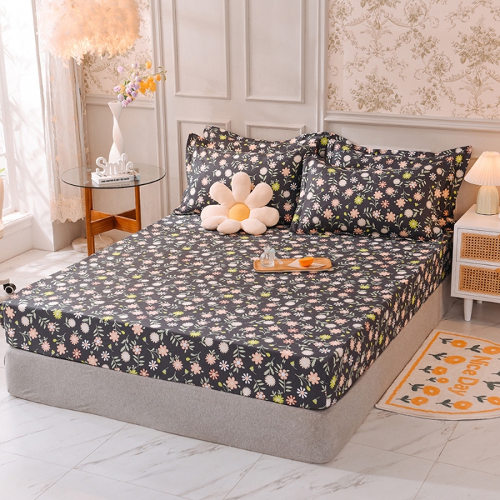 91家纺网 家纺一手货源 找家纺 甜之梦 新款12868全棉印花系列单床笠（可接缺角异型） 沁园春